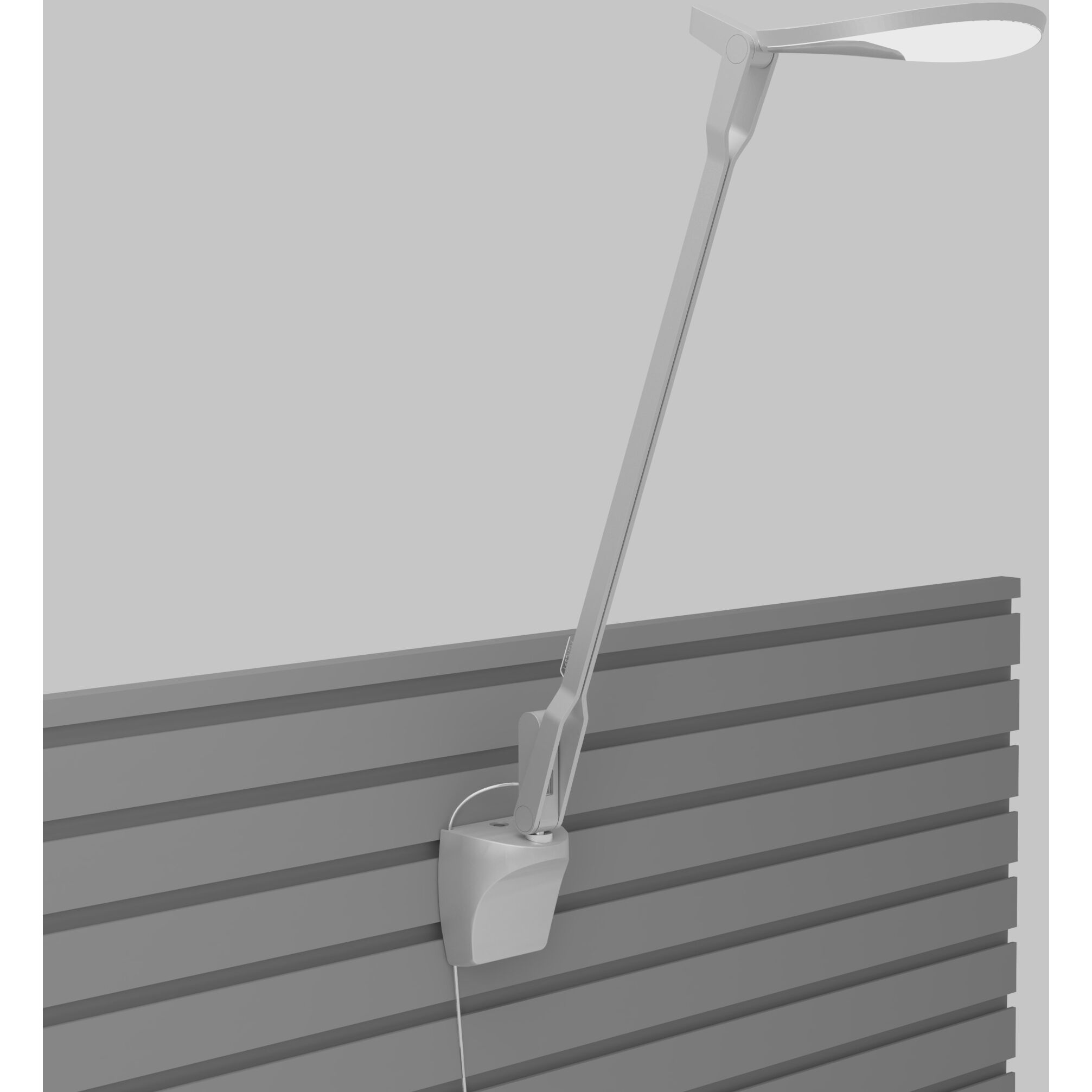 Splitty Slatwall Mount Desk Lamp Wall Light in Silver